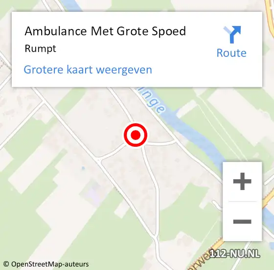 Locatie op kaart van de 112 melding: Ambulance Met Grote Spoed Naar Rumpt op 27 maart 2024 08:51