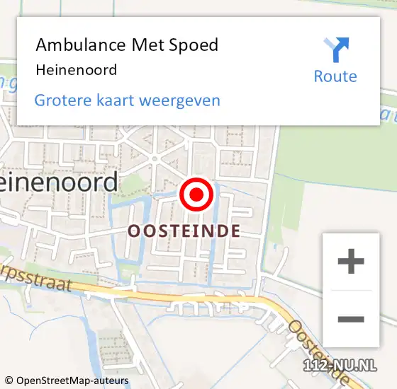 Locatie op kaart van de 112 melding: Ambulance Met Spoed Naar Heinenoord op 27 maart 2024 09:31