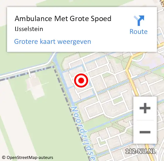 Locatie op kaart van de 112 melding: Ambulance Met Grote Spoed Naar IJsselstein op 27 maart 2024 10:31