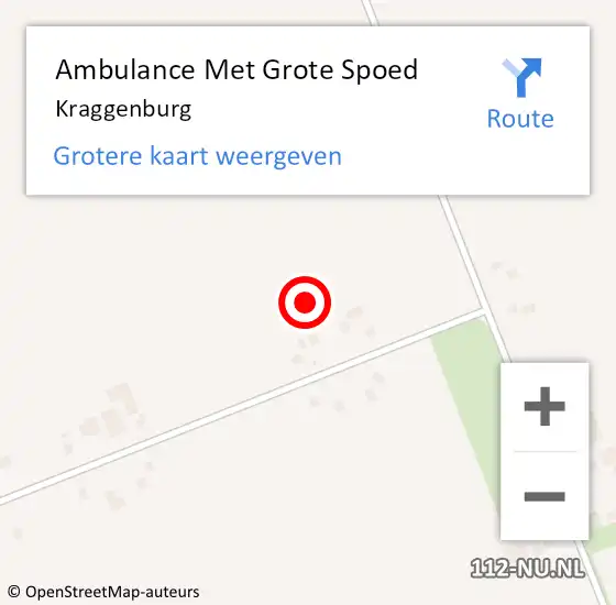 Locatie op kaart van de 112 melding: Ambulance Met Grote Spoed Naar Kraggenburg op 27 maart 2024 10:55