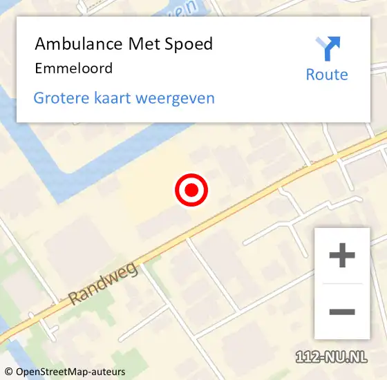 Locatie op kaart van de 112 melding: Ambulance Met Spoed Naar Emmeloord op 27 maart 2024 11:08