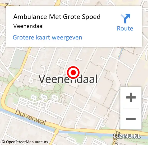 Locatie op kaart van de 112 melding: Ambulance Met Grote Spoed Naar Veenendaal op 27 maart 2024 12:42