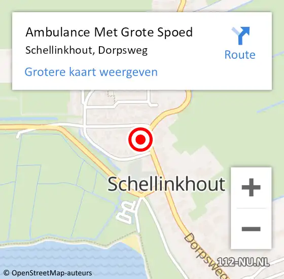 Locatie op kaart van de 112 melding: Ambulance Met Grote Spoed Naar Schellinkhout, Dorpsweg op 27 maart 2024 12:44