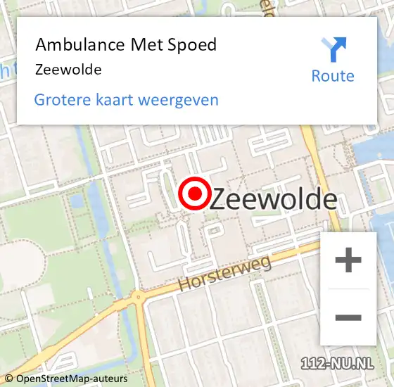 Locatie op kaart van de 112 melding: Ambulance Met Spoed Naar Zeewolde op 27 maart 2024 12:59