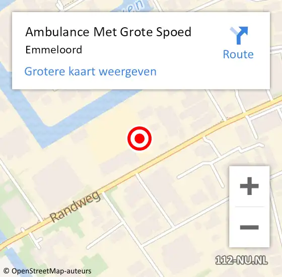 Locatie op kaart van de 112 melding: Ambulance Met Grote Spoed Naar Emmeloord op 27 maart 2024 15:10