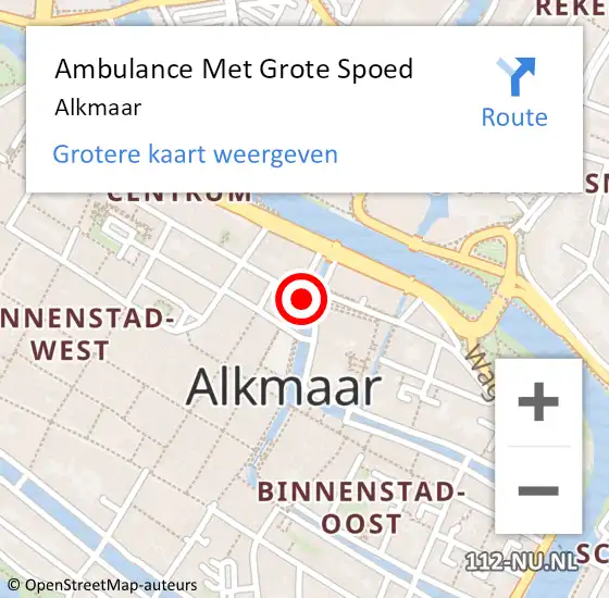 Locatie op kaart van de 112 melding: Ambulance Met Grote Spoed Naar Alkmaar op 27 maart 2024 17:26