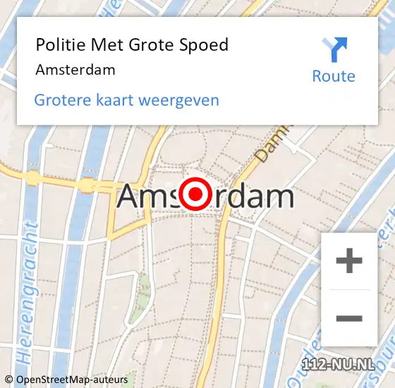 Locatie op kaart van de 112 melding: Politie Met Grote Spoed Naar Amsterdam op 27 maart 2024 19:25