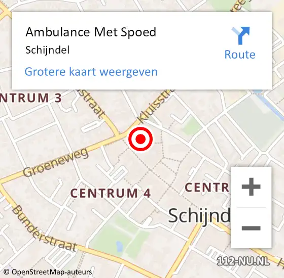 Locatie op kaart van de 112 melding: Ambulance Met Spoed Naar Schijndel op 27 maart 2024 23:27