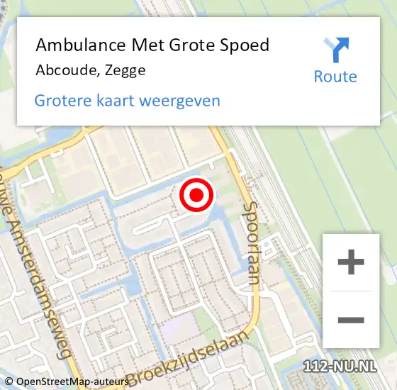 Locatie op kaart van de 112 melding: Ambulance Met Grote Spoed Naar Abcoude, Zegge op 27 maart 2024 23:39