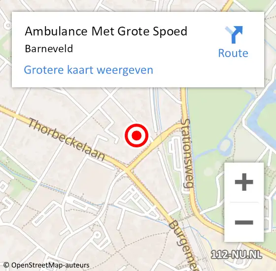 Locatie op kaart van de 112 melding: Ambulance Met Grote Spoed Naar Barneveld op 28 maart 2024 00:09