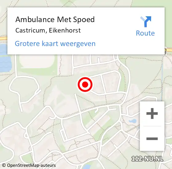 Locatie op kaart van de 112 melding: Ambulance Met Spoed Naar Castricum, Eikenhorst op 28 maart 2024 00:29