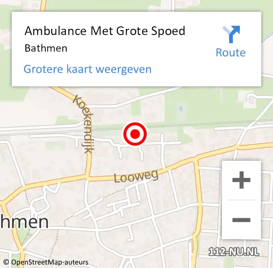 Locatie op kaart van de 112 melding: Ambulance Met Grote Spoed Naar Bathmen op 28 maart 2024 01:34