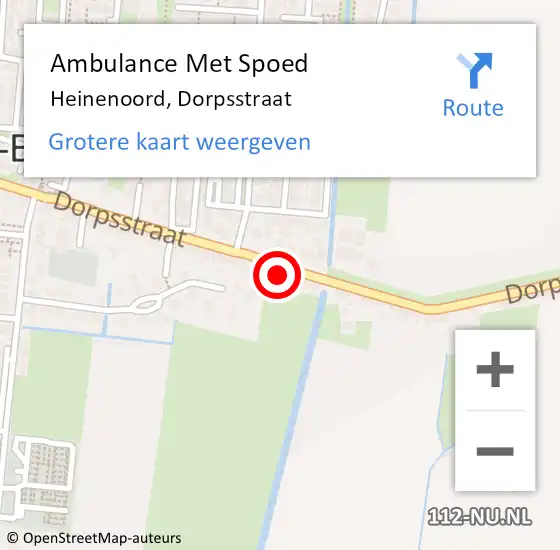 Locatie op kaart van de 112 melding: Ambulance Met Spoed Naar Heinenoord, Dorpsstraat op 28 maart 2024 07:25