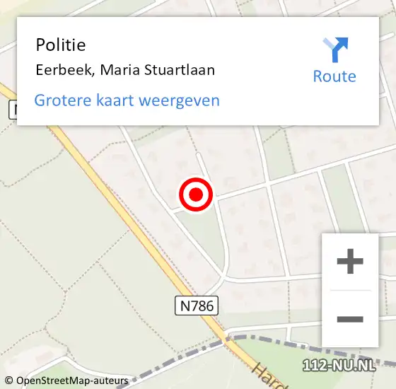Locatie op kaart van de 112 melding: Politie Eerbeek, Maria Stuartlaan op 28 maart 2024 08:06