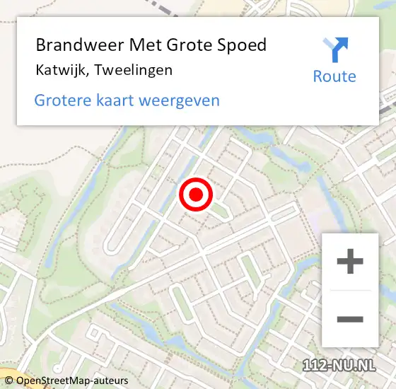 Locatie op kaart van de 112 melding: Brandweer Met Grote Spoed Naar Katwijk, Tweelingen op 28 maart 2024 08:07