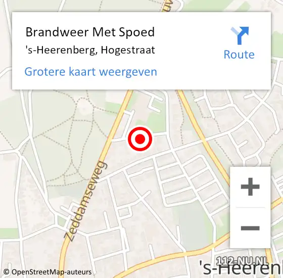 Locatie op kaart van de 112 melding: Brandweer Met Spoed Naar 's-Heerenberg, Hogestraat op 28 maart 2024 08:21
