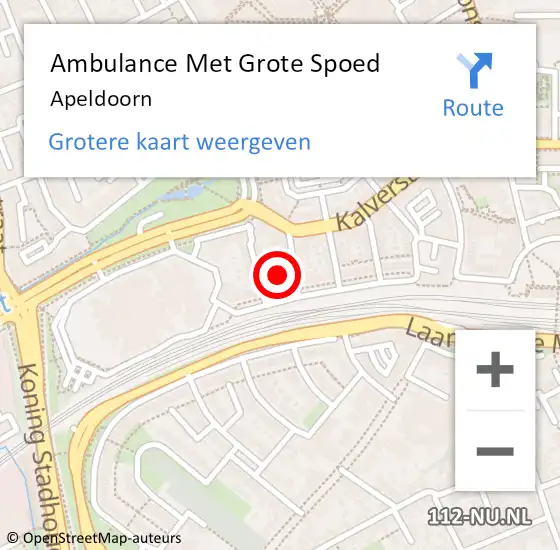 Locatie op kaart van de 112 melding: Ambulance Met Grote Spoed Naar Apeldoorn op 28 maart 2024 08:25