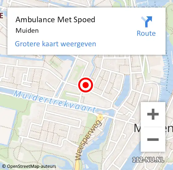 Locatie op kaart van de 112 melding: Ambulance Met Spoed Naar Muiden op 28 maart 2024 08:42