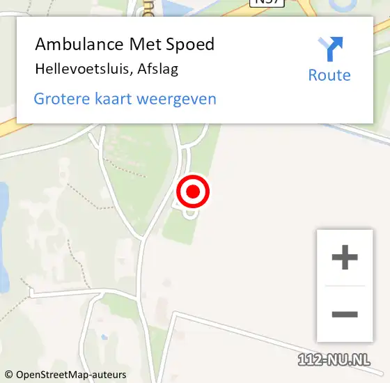 Locatie op kaart van de 112 melding: Ambulance Met Spoed Naar Hellevoetsluis, Afslag op 28 maart 2024 10:20