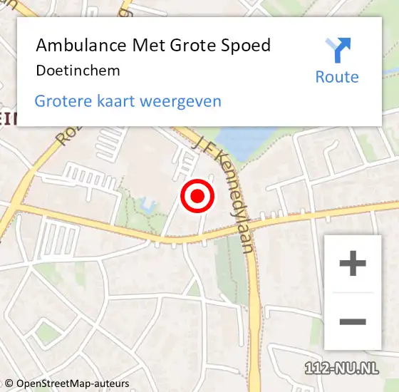 Locatie op kaart van de 112 melding: Ambulance Met Grote Spoed Naar Doetinchem op 28 maart 2024 13:00