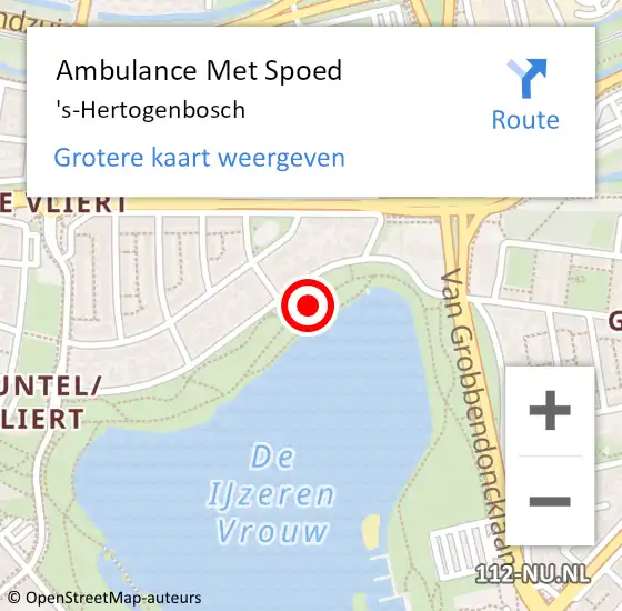 Locatie op kaart van de 112 melding: Ambulance Met Spoed Naar 's-Hertogenbosch op 28 maart 2024 13:12