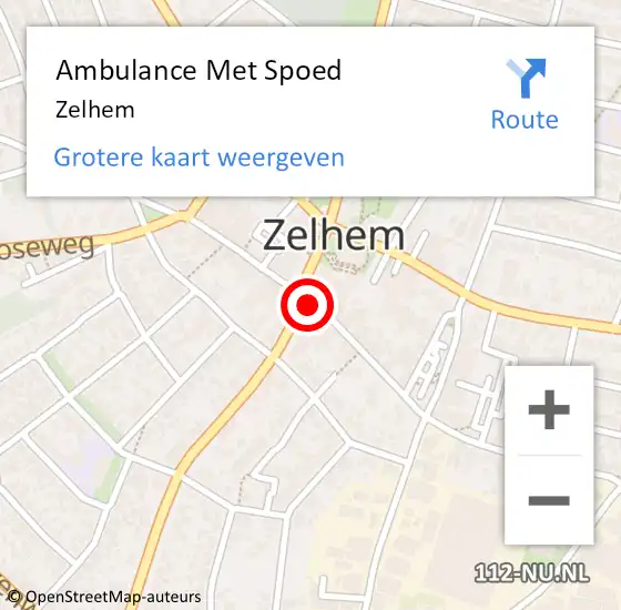 Locatie op kaart van de 112 melding: Ambulance Met Spoed Naar Zelhem op 28 maart 2024 13:13
