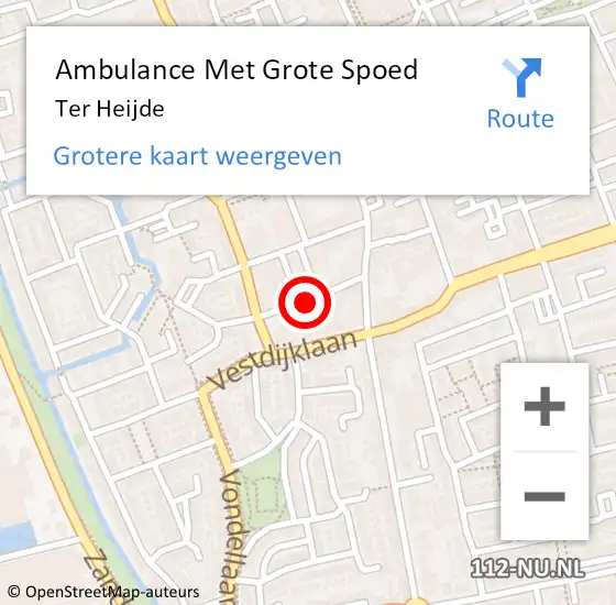Locatie op kaart van de 112 melding: Ambulance Met Grote Spoed Naar Ter Heijde op 28 maart 2024 13:40