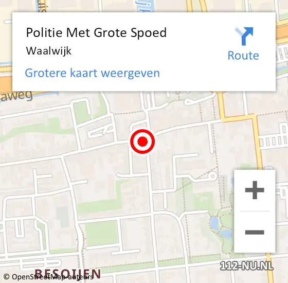 Locatie op kaart van de 112 melding: Politie Met Grote Spoed Naar Waalwijk op 28 maart 2024 15:08