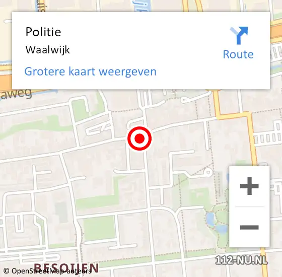 Locatie op kaart van de 112 melding: Politie Waalwijk op 28 maart 2024 15:08