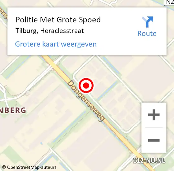 Locatie op kaart van de 112 melding: Politie Met Grote Spoed Naar Tilburg, Heraclesstraat op 28 maart 2024 15:30