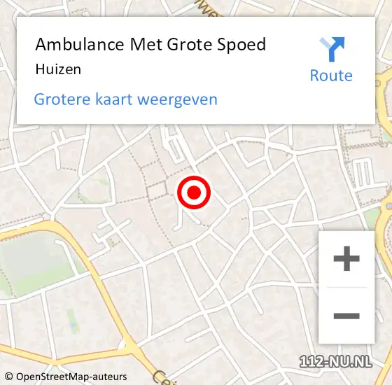 Locatie op kaart van de 112 melding: Ambulance Met Grote Spoed Naar Huizen op 28 maart 2024 16:24