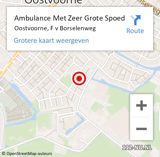 Locatie op kaart van de 112 melding: Ambulance Met Zeer Grote Spoed Naar Oostvoorne, F v Borselenweg op 28 maart 2024 20:28