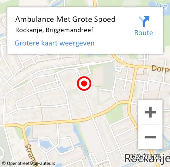 Locatie op kaart van de 112 melding: Ambulance Met Grote Spoed Naar Rockanje, Briggemandreef op 28 maart 2024 20:35