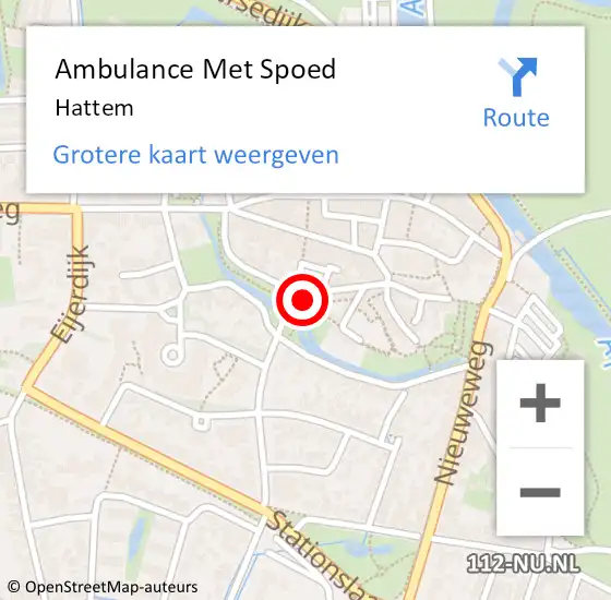 Locatie op kaart van de 112 melding: Ambulance Met Spoed Naar Hattem op 28 maart 2024 21:41