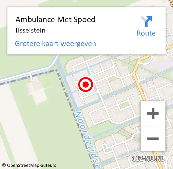 Locatie op kaart van de 112 melding: Ambulance Met Spoed Naar IJsselstein op 29 maart 2024 04:09