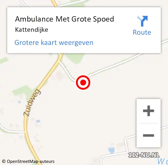 Locatie op kaart van de 112 melding: Ambulance Met Grote Spoed Naar Kattendijke op 29 maart 2024 07:43
