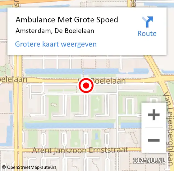 Locatie op kaart van de 112 melding: Ambulance Met Grote Spoed Naar Amsterdam, De Boelelaan op 29 maart 2024 07:45