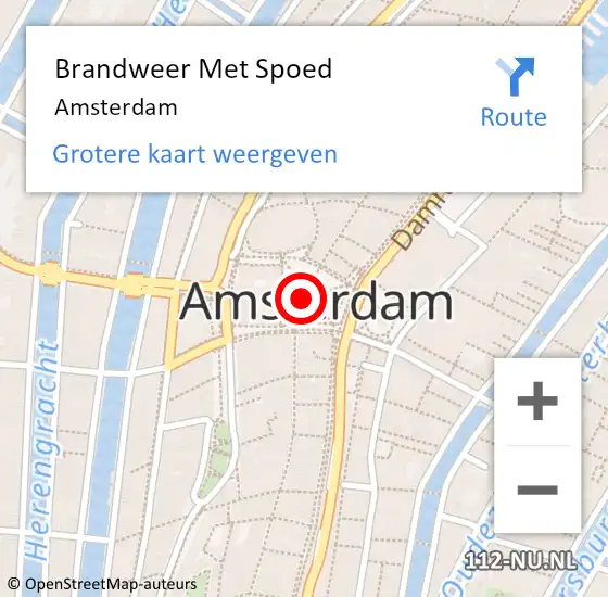 Locatie op kaart van de 112 melding: Brandweer Met Spoed Naar Amsterdam op 29 maart 2024 08:01
