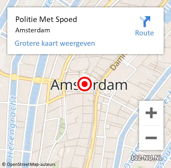Locatie op kaart van de 112 melding: Politie Met Spoed Naar Amsterdam op 29 maart 2024 08:05