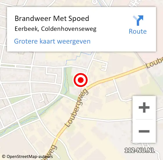 Locatie op kaart van de 112 melding: Brandweer Met Spoed Naar Eerbeek, Coldenhovenseweg op 29 maart 2024 08:17