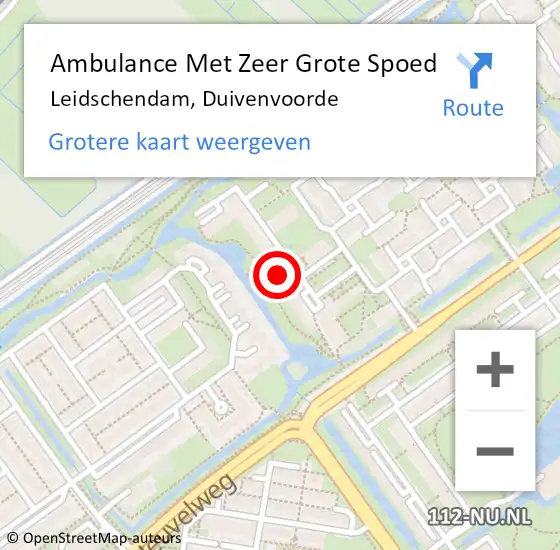 Locatie op kaart van de 112 melding: Ambulance Met Zeer Grote Spoed Naar Leidschendam, Duivenvoorde op 29 maart 2024 09:46