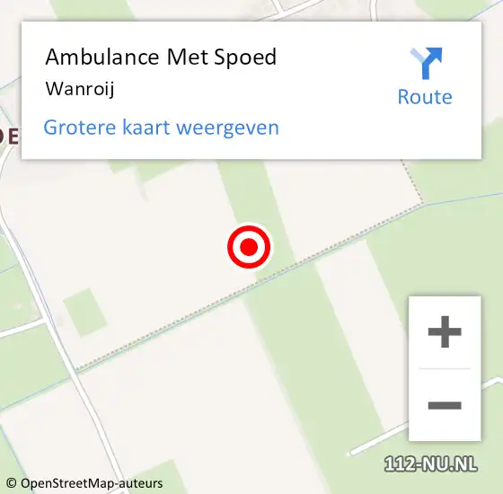 Locatie op kaart van de 112 melding: Ambulance Met Spoed Naar Wanroij op 29 maart 2024 11:22