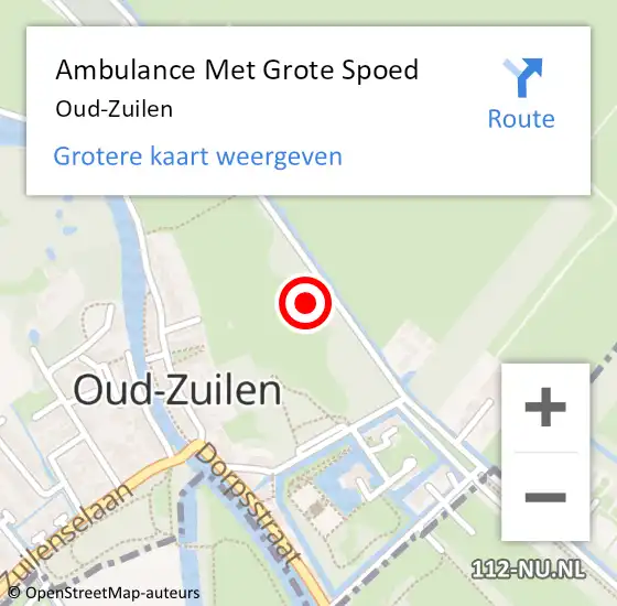Locatie op kaart van de 112 melding: Ambulance Met Grote Spoed Naar Oud-Zuilen op 29 maart 2024 15:00