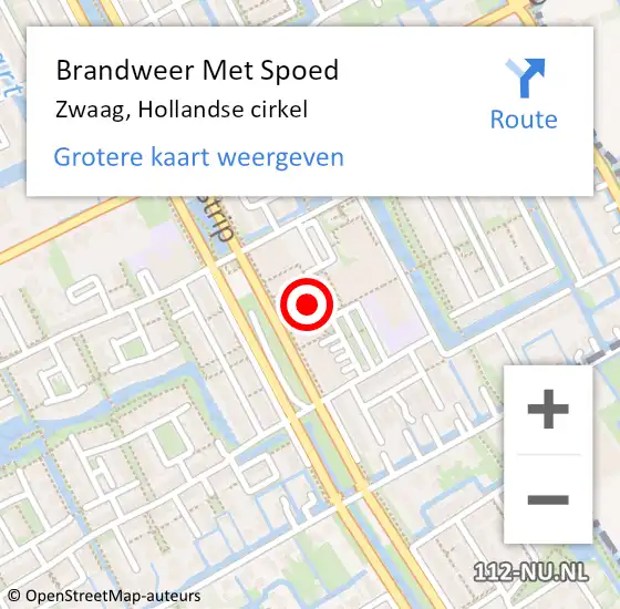 Locatie op kaart van de 112 melding: Brandweer Met Spoed Naar Zwaag, Hollandse cirkel op 30 maart 2024 00:06