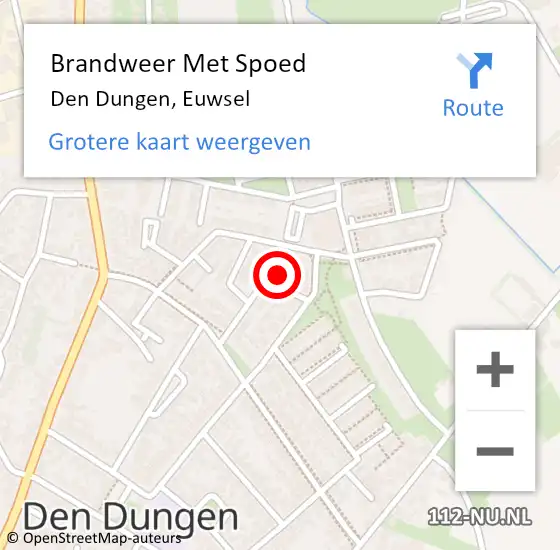 Locatie op kaart van de 112 melding: Brandweer Met Spoed Naar Den Dungen, Euwsel op 30 maart 2024 10:44
