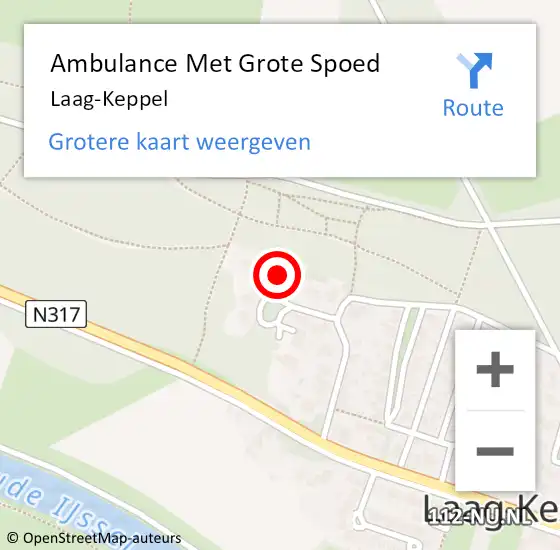 Locatie op kaart van de 112 melding: Ambulance Met Grote Spoed Naar Laag-Keppel op 30 maart 2024 12:04