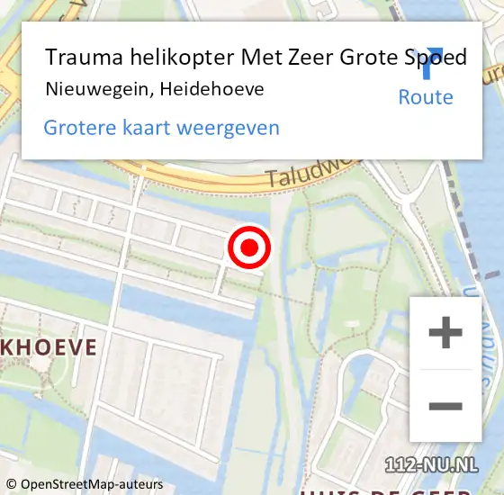 Locatie op kaart van de 112 melding: Trauma helikopter Met Zeer Grote Spoed Naar Nieuwegein, Heidehoeve op 30 maart 2024 13:05