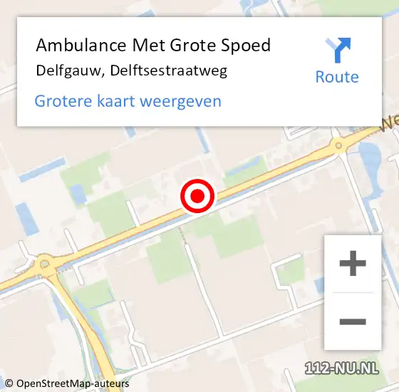Locatie op kaart van de 112 melding: Ambulance Met Grote Spoed Naar Delfgauw, Delftsestraatweg op 30 maart 2024 16:10