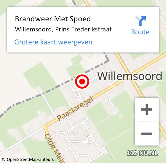 Locatie op kaart van de 112 melding: Brandweer Met Spoed Naar Willemsoord, Prins Frederikstraat op 30 maart 2024 20:19