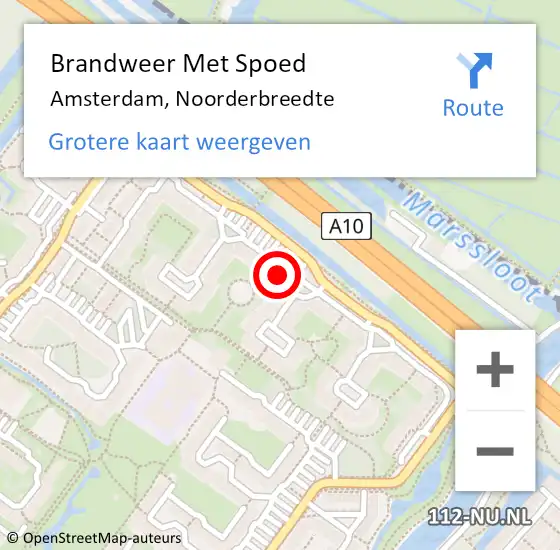 Locatie op kaart van de 112 melding: Brandweer Met Spoed Naar Amsterdam, Noorderbreedte op 30 maart 2024 21:51
